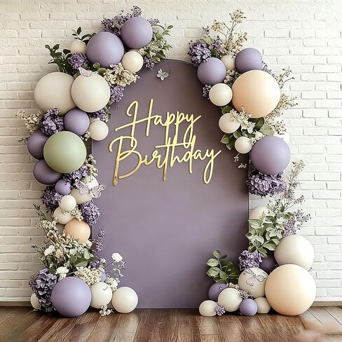 Happy Birthday Sign for Backdrop,Gold Acrylic Mirror Decal Letter Sticker Happy Birthday Letters Sign for Balloon Arch Birthday Party Balloon Arch Backdrop Decorations Backdrop Wall Photo Prop in Kuwait