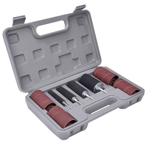 ZJchao Drum Sander, Sanding Drum Sleeve Kit Drill Press Sanding Kit Drill Bit Sander Attachment Attachment Metal Wood Polishing Tool Woodworking Abrasive Sleeve in Kuwait