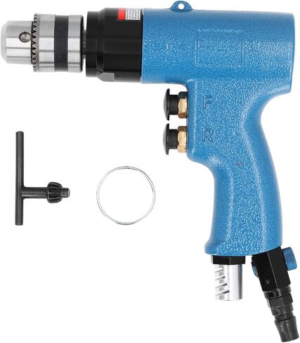 Pneumatic Drill, 2600RPM Speed Adjustable and Reversible Rotation Air Drill, Portable Pneumatic Drilling Tool with 1/4 Inch Connection for Furniture Machine Production Maintenance in Kuwait