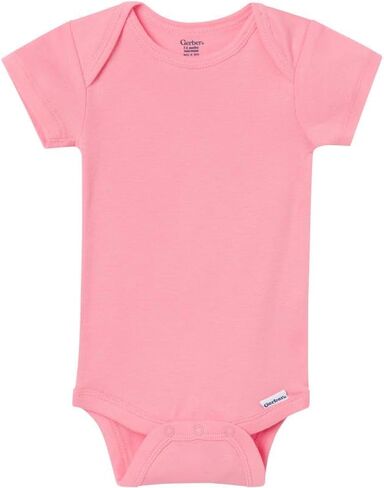 Gerber Unisex Baby 5-Pack Solid Onesies Bodysuits Shirt, Pink, 18 Months in Kuwait
