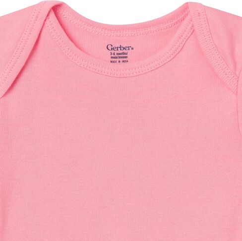 Gerber Unisex Baby 5-Pack Solid Onesies Bodysuits Shirt, Pink, 18 Months in Kuwait