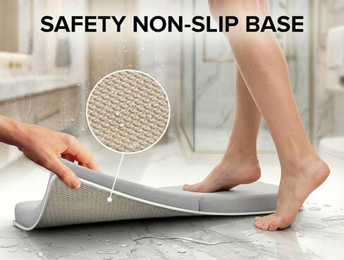 Comfortable Bath Kneeler and Elbow Rest Pad for Baby Bathing – Thick Memory Foam Mat – Non-Slip Mat with Toy Organizer – Baby Bathing Essentials for Parents – Gray in Kuwait
