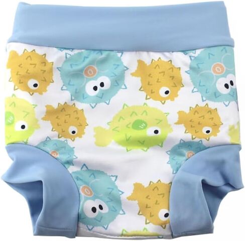 Baby Swim Nappies for Kids Cover Diaper High-Waisted Swimming Shorts (3-5 Years, Light Blue) in Kuwait