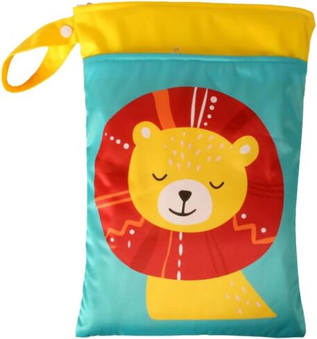 Waterproof Wet Dry Bag, Reusable Cloth Diaper Bag with Dual Zipper Pockets, for Baby Travel Beach Pool Swim Yoga Gym in Kuwait