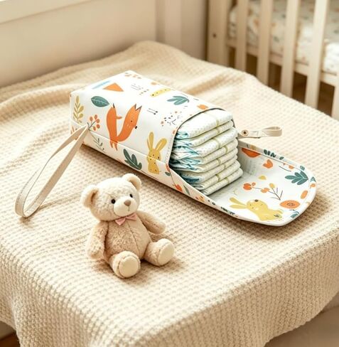 Wet Bag for Cloth Diapers, Waterproof Travel Wet Bag Baby Swimwear(Animal) | Gym Toiletries, Large 15.7 x 11.8 Inch Print Pouch for Wet Swimsuits and Diaper Storage, Reusable Leak Resistant Bag in Kuwait