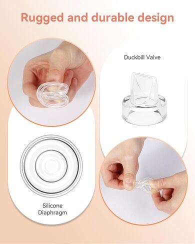 S9 Pro/S12 Pro/S9/S12 Duckbill Valve & Silicone Diaphragm Replacement Parts Compatible with Momcozy Wearable Breast Pump – BPA-Free Food-Grade Silicone Accessories (6 Pack: 4 Valves + 2 Diaphragms) in Kuwait