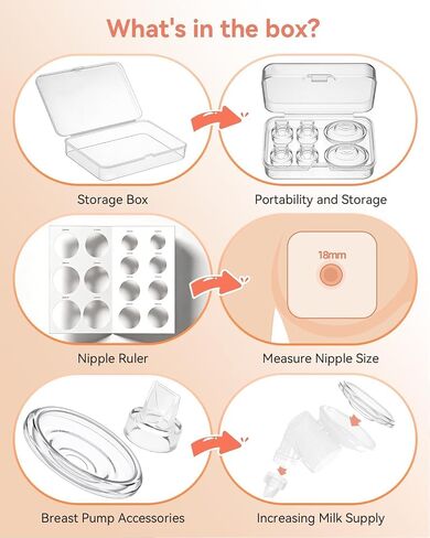 S9 Pro/S12 Pro/S9/S12 Duckbill Valve & Silicone Diaphragm Replacement Parts Compatible with Momcozy Wearable Breast Pump – BPA-Free Food-Grade Silicone Accessories (6 Pack: 4 Valves + 2 Diaphragms) in Kuwait
