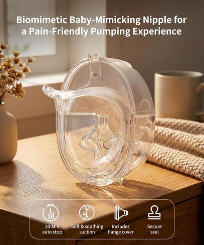 Wearable Breast Pump,Hands-Free Wireless Electric Pump with App-Controlled 5 Modes,15 Adjustable Intensity Settings Lightweight for Office/Driving/Sleeping with 17/19/21 Flange in Kuwait