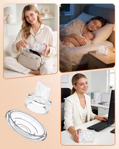 S9 Pro/S12 Pro/S9/S12 Duckbill Valve & Silicone Diaphragm Replacement Parts Compatible with Momcozy Wearable Breast Pump – BPA-Free Food-Grade Silicone Accessories (6 Pack: 4 Valves + 2 Diaphragms) in Kuwait