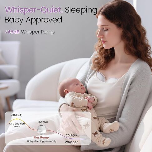 Breast Pump Hands Free, Wearable Breastfeeding Pump with 4 Modes & 9 Levels, Portable Electric Breast Pump, Strong Suction, Discreet & Smart Display, 19/21/24mm Insert/Flange, 2 Pack in Kuwait
