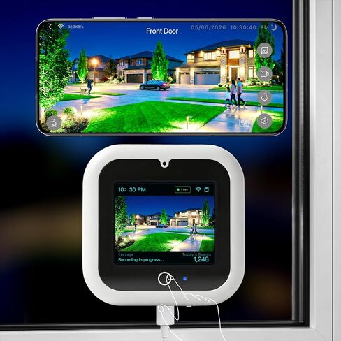 Window Camera with Smart Screen, 3K 5MP Indoor Window Security Camera, AI Color Night Vision for Home Security, 2.4G&5GHz WiFi, Motion Detection, Work w/Alexa&Google Assistant, Dome Cameras in Kuwait
