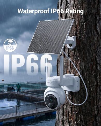 2026 Non-WiFi Cellular Security Camera with 360Day Unlimited Mobile Data | 24/7 Continuous Recording, Smart Motion Detection, 64GB Micro SD, Remote Mornitoring Farm/Jobsite/Ranch/Park in Kuwait