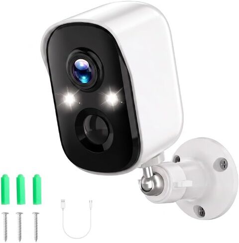 4MP Security Cameras Wireless Outdoor, Battery Powered Home Security Camera, AI Detection, Color Night Vision, 2-Way Audio, Optional Cloud & Local Storage, Compatible with Alexa in Kuwait