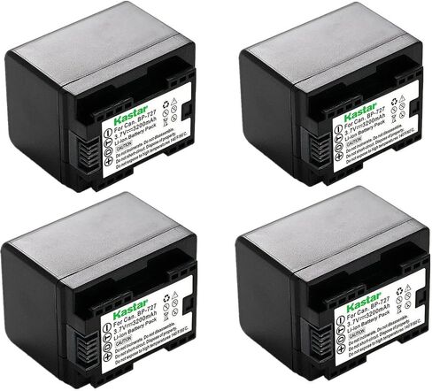Kastar 4-Pack BP-727 Battery 3.7V 3200mAh Replacement for Canon BP-708 BP708, BP-709 BP709, BP-718 BP718, BP-727 BP727, US 6055B002 Battery, Canon CG-700 CG700 Charger in Kuwait