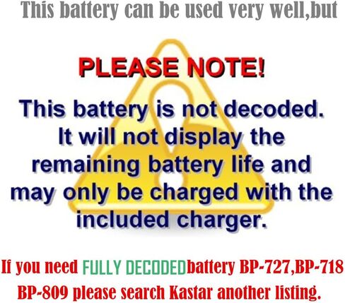 Kastar 4-Pack BP-727 Battery 3.7V 3200mAh Replacement for Canon BP-708 BP708, BP-709 BP709, BP-718 BP718, BP-727 BP727, US 6055B002 Battery, Canon CG-700 CG700 Charger in Saudi Arabia
