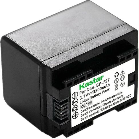 Kastar 4-Pack BP-727 Battery 3.7V 3200mAh Replacement for Canon BP-708 BP708, BP-709 BP709, BP-718 BP718, BP-727 BP727, US 6055B002 Battery, Canon CG-700 CG700 Charger in Saudi Arabia