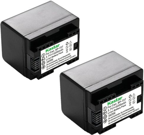 Kastar 4-Pack BP-727 Battery 3.7V 3200mAh Replacement for Canon BP-708 BP708, BP-709 BP709, BP-718 BP718, BP-727 BP727, US 6055B002 Battery, Canon CG-700 CG700 Charger in Saudi Arabia