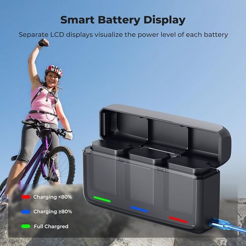 K&F CONCEPT 3-Pack NP-FZ100 Battery and Upgraded 20W LED PD Battery Charger Compatible with Sony A7iii, A7iv, A7C, FX3, FX30, A9, A6600, A6700, ZV-E1, ZV-E10ii, Alpha 9, A9S, A7R III, A7R IV, A7RV in Kuwait