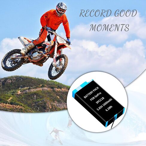 2-Pack Max Battery with Fast Triple Charger Hub for GoPro MAX 360 Accessory | Series ACDBD-001 ACBAT-001 Upgrade 3.85V 1600mAh Sports Camera in Kuwait