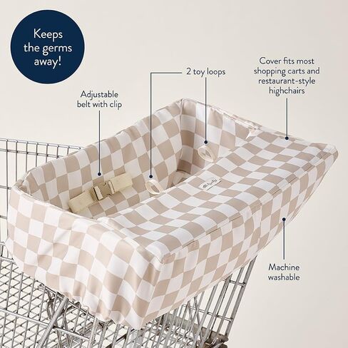 Itzy Ritzy Shopping Cart and High Chair Cover (Taupe Checkerboard) in Kuwait