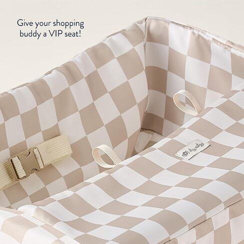 Itzy Ritzy Shopping Cart and High Chair Cover (Taupe Checkerboard) in Kuwait