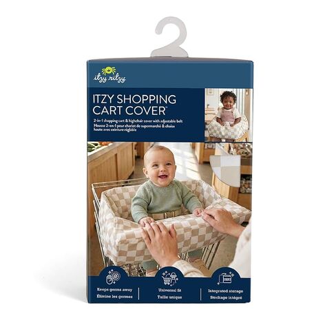 Itzy Ritzy Shopping Cart and High Chair Cover (Taupe Checkerboard) in Kuwait