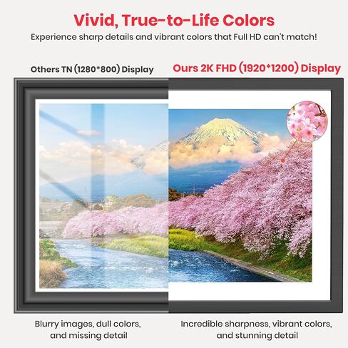 Frameo 10.1" Digital Picture Frame HD IPS Touch Screen Share Moments Remotely Anywhere WiFi Electronic Photo Frame Photo Gifts for Mother Dad Grandparents in Kuwait