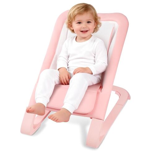 Baby Bouncer for Newborns 0-12 Months: 0-5 Years Portable Infant boy Bouncer Seat Chair in Black with Adjustable Recline & 3-Point Harness, Supports Up to 60 lbs in Kuwait