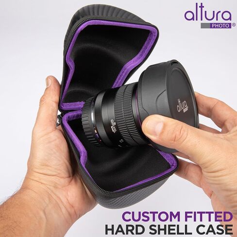 Altura Photo 8mm f/3.0 Professional Wide Angle Lens Aspherical Fisheye for Canon EOS 90D 80D 77D Rebel T8i T7 T7i T6i T6s T6 T100 SL2 SL3 DSLR Cameras with EF Mount in Kuwait
