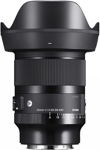 Sigma 20mm f/1.4 DG DN Art Lens for L Mount Bundle with 82mm Multi Coated UV Slim Filter, Microfiber Cleaning Cloth in Kuwait