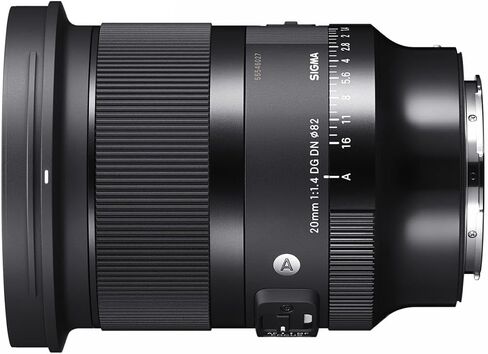 Sigma 20mm f/1.4 DG DN Art Lens for L Mount Bundle with 82mm Multi Coated UV Slim Filter, Microfiber Cleaning Cloth in Kuwait