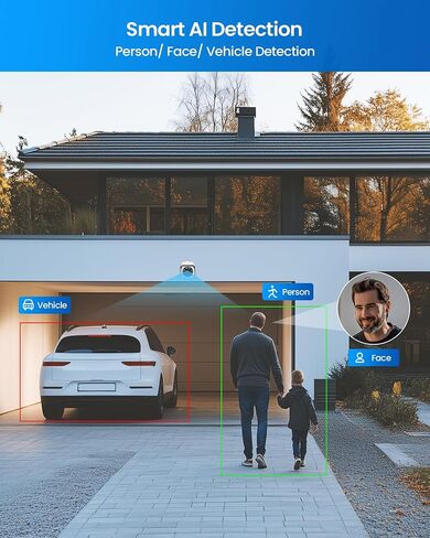 ZOSI 16CH 4K PoE Security Camera System with 4TB HDD, 16x 8MP Metal Cameras | Person/Vehicle Detection, People Counting, Outdoor & Indoor, 16 Channel NVR for Commercial 24/7 Video & Audio Recording in Kuwait