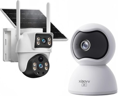XIAOVV Home Security Camera System: 4G LTE Outdoor & 2K WiFi Indoor in Kuwait