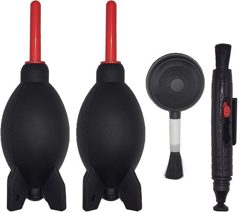 Camera Lens Cleaning kit with Lens Cleaning Pen, Camera Air Blower, 2 Pcs Rubber Rocket Air Blower Duster, Camera Accessories for Lens, Camera, Telescope, Phones (4) in Kuwait