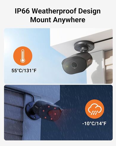 Anlapus 8CH 4K 8MP Home Security Camera System with 1TB HDD, 8 x Wired CCTV Cameras Outdoor Indoor, 3K Magnetic Window Cam, AI Human Vehicle Detect, Audio Recording, 80ft Night Vision, Remote Access in Kuwait