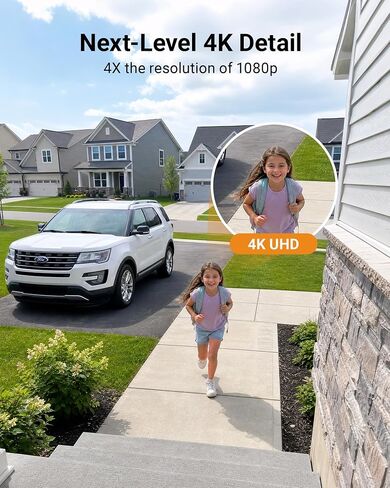 Anlapus 4K 8CH Wired Security Camera System Outdoor, 8 x 8MP IP66 Pan Tilt CCTV Cameras and 3K Magnetic Window Cam, Night Vision, AI Human Vehicle Detect, 360° Coverage, Audio Recording, 8CH 1TB HDD in Kuwait