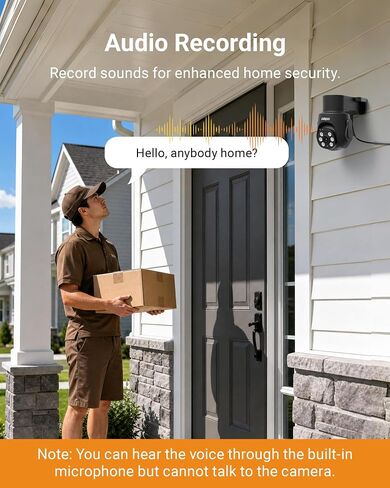 Anlapus 4K 8CH Wired Security Camera System Outdoor, 8 x 8MP IP66 Pan Tilt CCTV Cameras and 2K Magnetic Window Cam, Night Vision, AI Human Vehicle Detect, 360° Coverage, Audio Recording, 8CH 1TB HDD in Kuwait
