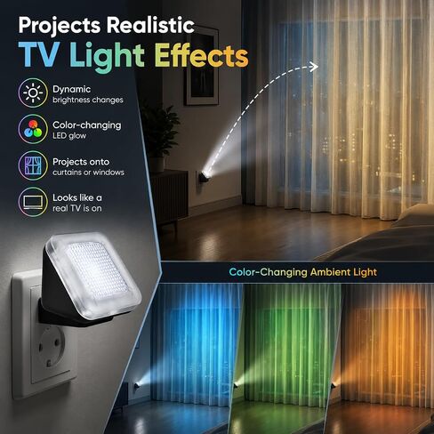 Fake Dummy TV Simulator,LED Security TV,Theft Deterrent Home Security Timer, utomatically Turn On After Dark, Adjustable Angle,for Use When There is No One at Home in Kuwait