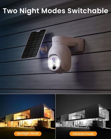 Solar Security Cameras Wireless Outdoor, Home Security Camera System | No Subscription, 6-Cam Pack, 360° Pan & Tilt, Color Night Vision, 5G & 2.4G WiFi, 500GB HDD 10CH NVR, Motion Detection in Kuwait