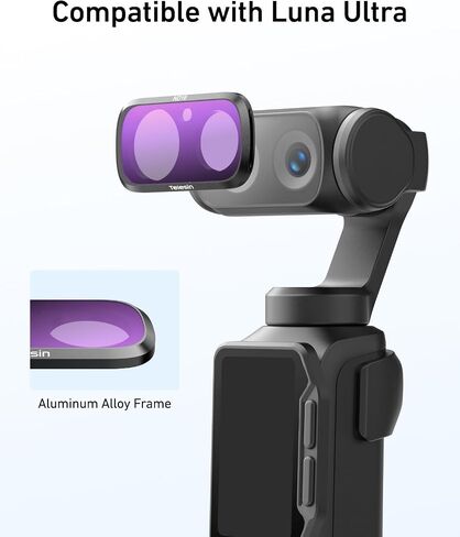 TELESIN ND Filter Set for Insta360 Luna Ultra Accessories, ND4 ND16 ND64 Neutral Density Lens Filters, Multi-Coated HD Optical Glass for Cinematic Video, Vlogging, Travel & Outdoor Sports in Kuwait