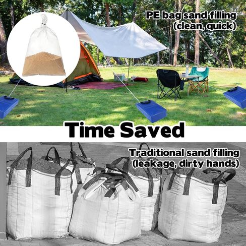 10 PCS Vinyl Sand Bags, Outdoor Indoor Anchor Safety Product for Inflatable Bounce House, Water Slides, Canopies and Tents (10) in Kuwait