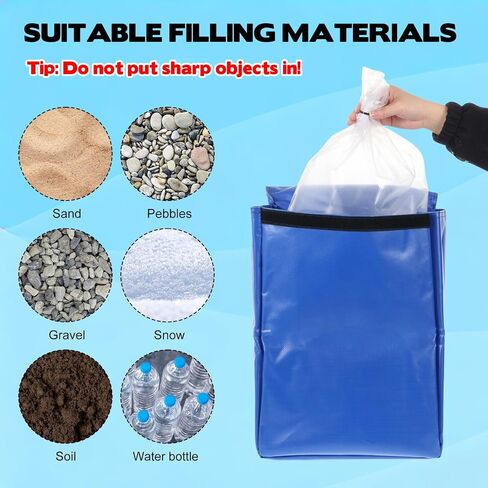 10 PCS Vinyl Sand Bags, Outdoor Indoor Anchor Safety Product for Inflatable Bounce House, Water Slides, Canopies and Tents (10) in Kuwait