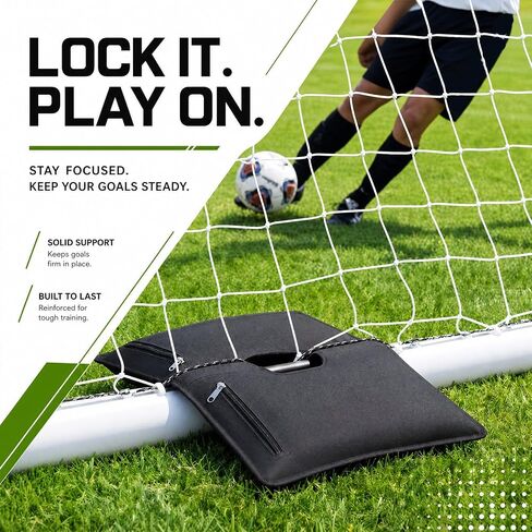4 Pack Soccer Goal Sandbags 44lbs Capacity Heavy Duty Sand Bag Anchors for Soccer Goals (Sand Not Included) in Kuwait