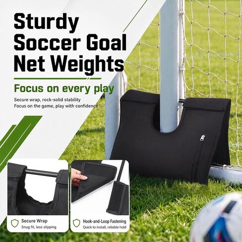 4 Pack Soccer Goal Sandbags 44lbs Capacity Heavy Duty Sand Bag Anchors for Soccer Goals (Sand Not Included) in Kuwait