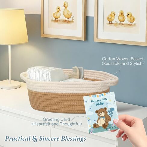 Baby Boy Gift Basket | Baby Boy Gifts for Baby Shower | 9PCS Newborn Essential with Teddy Bear Outfit, Plush Bear, Soothing Bracelet, Pacifier Clip | Welcome Baby Gift Box Gender Reveal Set in Kuwait
