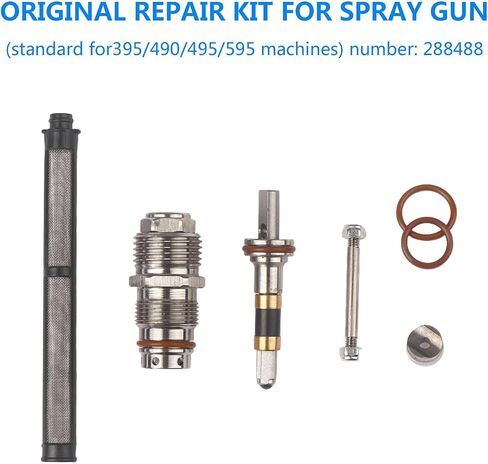 2-Pack Spray Gun Repair Kit 288488 288-488 for Graco Airless Spray Gun Contractor & FTx II with A Filter 288430 288420 in Kuwait