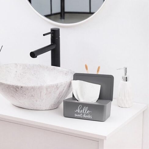 3 Pack Baby Wipes Dispenser for Bathroom Baby Wipe Holder with Lid Wipe Container Toilet Tissue Storage Box Case for Bathroom Home Office Decor in Kuwait