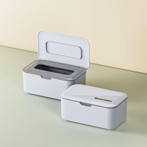 Waterproof Refillable Wipes Dispenser, Sealed Dust‑Proof Wipe Holder for Baby & Adult, Large Capacity Easy‑Pull Wipes Container, Multi‑Purpose Tissue Mask Storage Case for Home Bathroom Kitchen in Kuwait