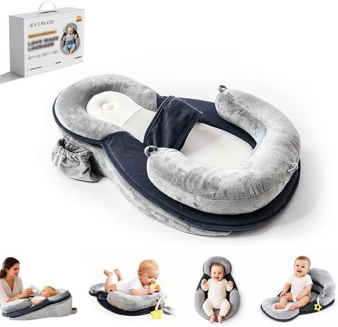 Baby Feeding Pillow, Anti Overflow Breast Feeding Pillow, Tummy Time Mat | Large & Detachable Design in Kuwait