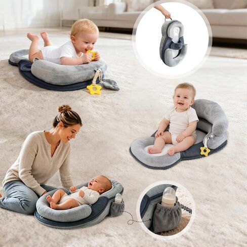 Baby Feeding Pillow, Anti Overflow Breast Feeding Pillow, Tummy Time Mat | Large & Detachable Design in Kuwait